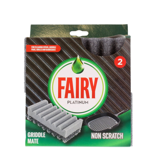 FAIRY PLATINUM DUAL SCOURER GREY 2PK