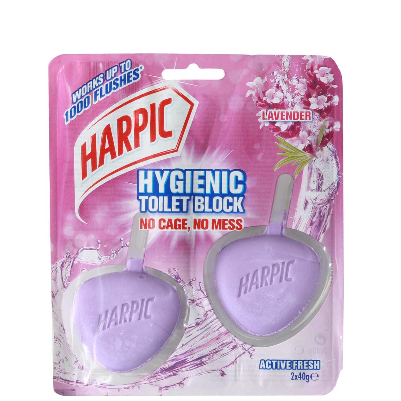 HARPIC 2X40G TOILET BLOCK LAVENDER TWIN