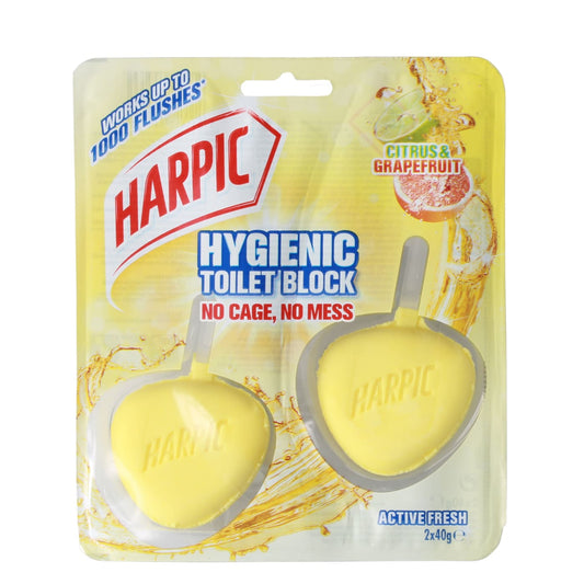 HARPIC 2X40G TOILET BLOCK CITRUS TWIN