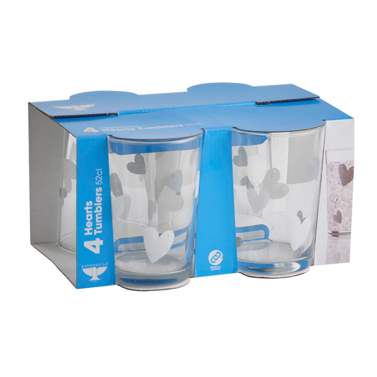 ESSENTIALS HEARTS TUMBLERS 52cl