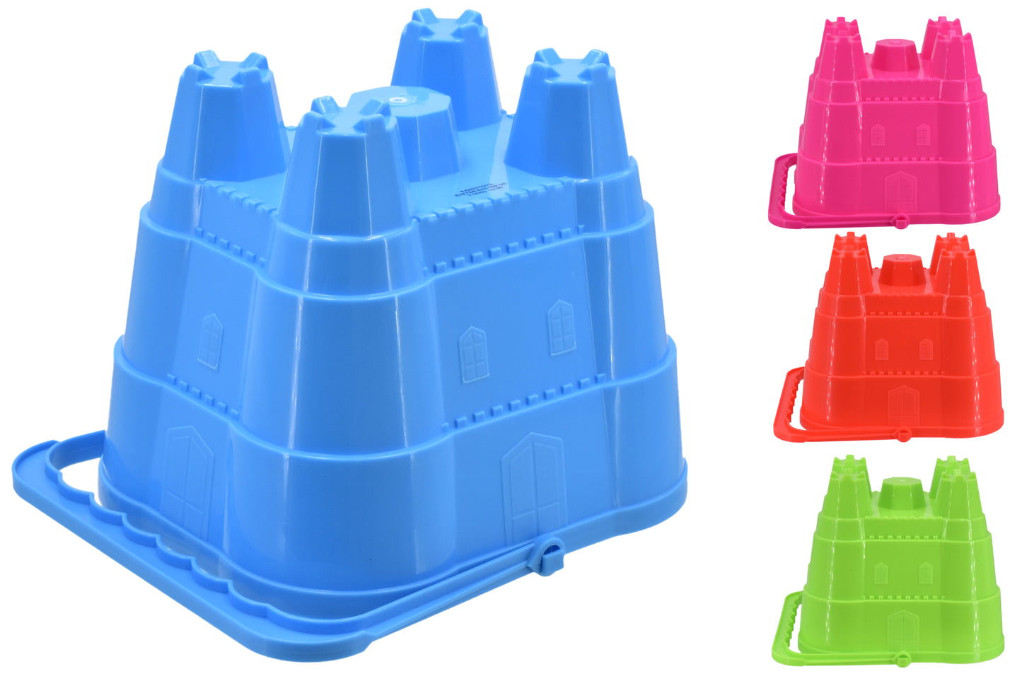 Seau de château grand carré 6 po / 16 cm – Jouet amusant et fonctionnel pour enfants