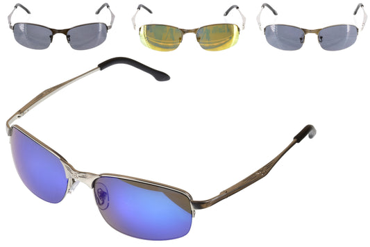 Adult Metal 1/2 Frame Spring Loaded Sunglasses