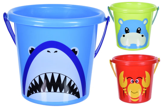 Seau de plage hippopotame, requin et homard de taille moyenne – Jouet de plage mignon et fonctionnel pour enfants
