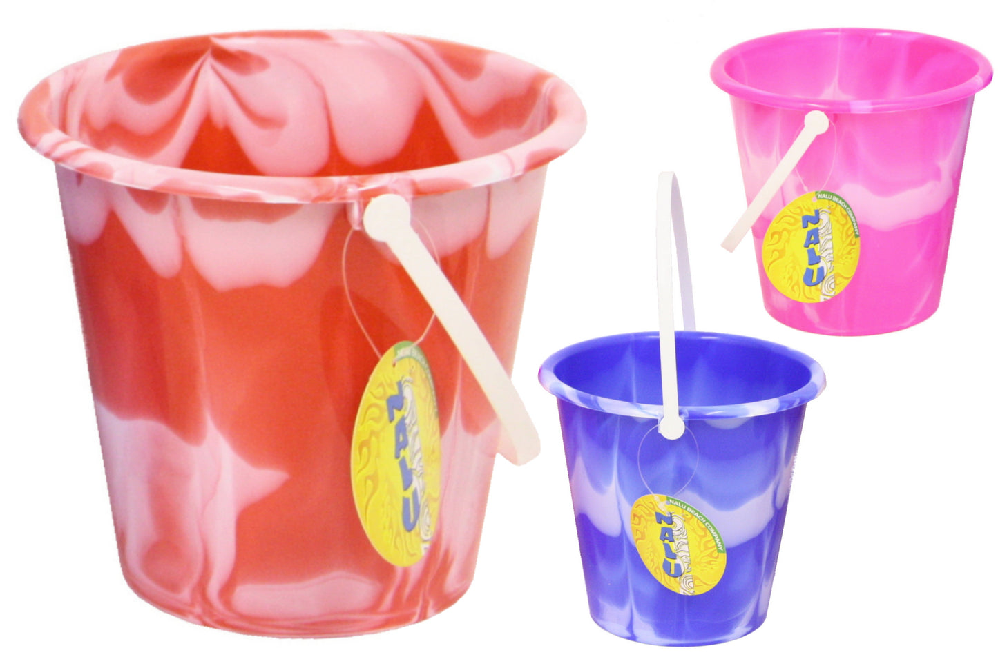 Seau rond moyen en marbre de 15,5 cm – Solution de rangement élégante et polyvalente