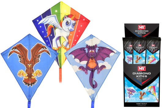 High-Quality 60cm x 70cm Nylon Diamond Kite Perfect for Kids and Adults