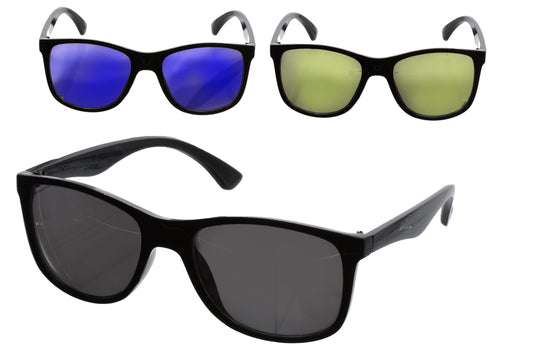 Latest Collection of Men's Reflective Lens Plastic Sunglasses - 3 Assorted Pairs Trendy Eyewear for Every Style