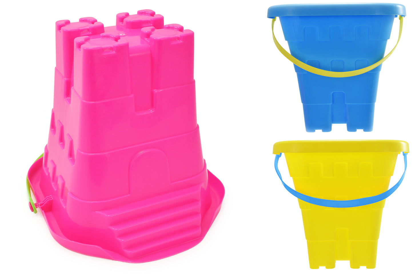 Seau Château Carré 20cm / 8" Avec Marches Équipement de Jeu Amusant et Sûr