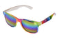 Unisex Plastic Rainbow Frame Wayfarer Sunglasses - Stylish Eye Protection for All Genders