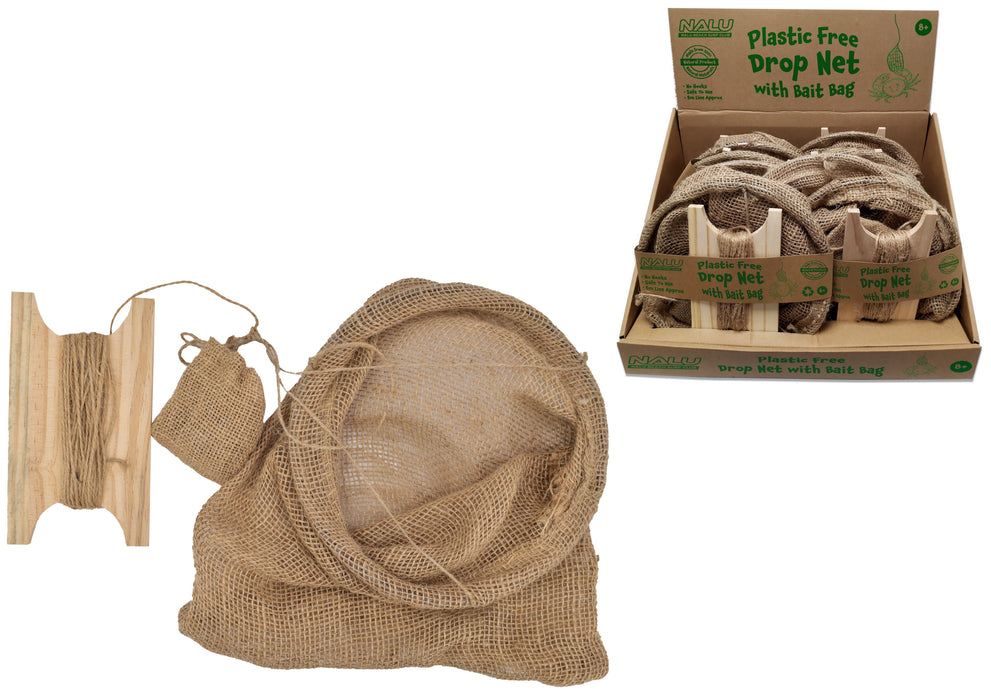 Eco-Friendly Drop Net with 20cm Metal Ring and 25cm Jute Net Sustainable Garden Solutions