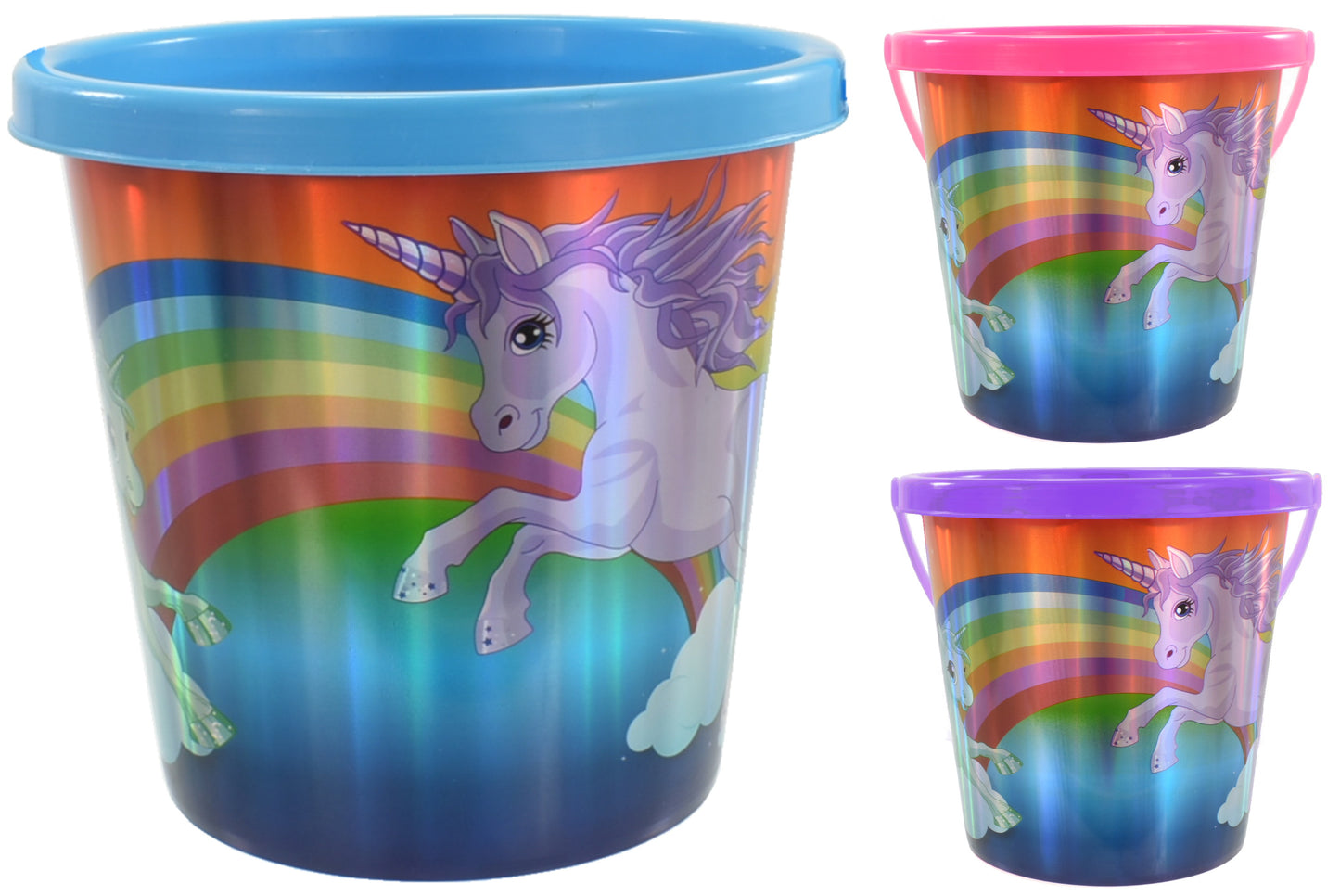Adorables seaux licorne 6" / 16 cm - Parfaits pour les jeux des enfants !