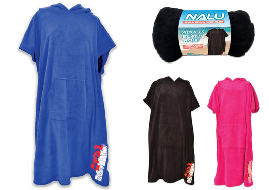 Luxurious Adults Beach Changing Robe in Coral Fleece - Mixed Stay Warm and Dry After Surfing or Swimming