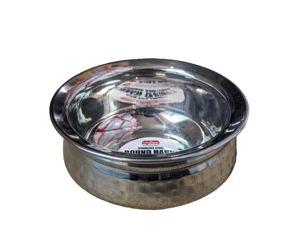Tristar SS Round Handi Double Wall Hammered