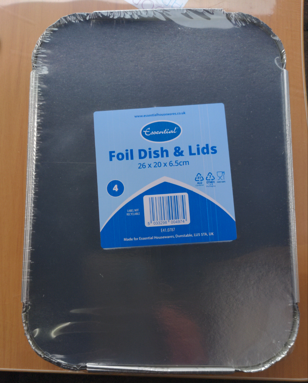 Essential 4pk 2L Rectangular Dish with Lid (10 Case) [26 x 19 x 5.5cm]
