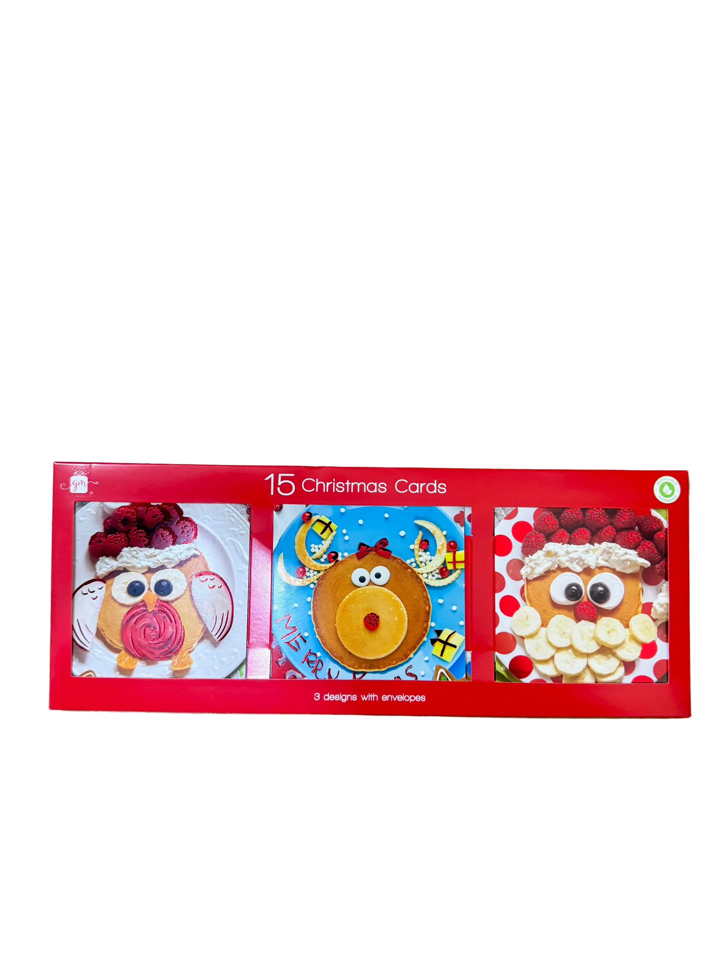 15 CHRISTMAS CARDS 3 DESIGNS WITH ENVELOPES