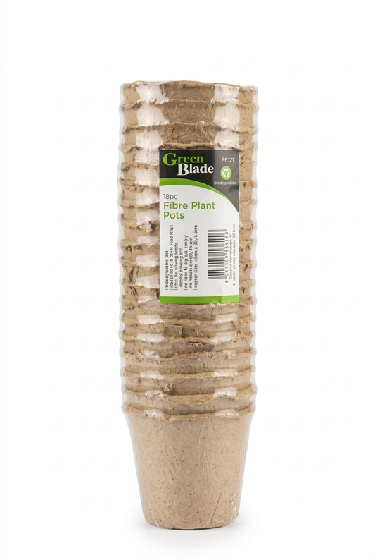 GREEN BLADE 18pc FIBRE PLANT POTS