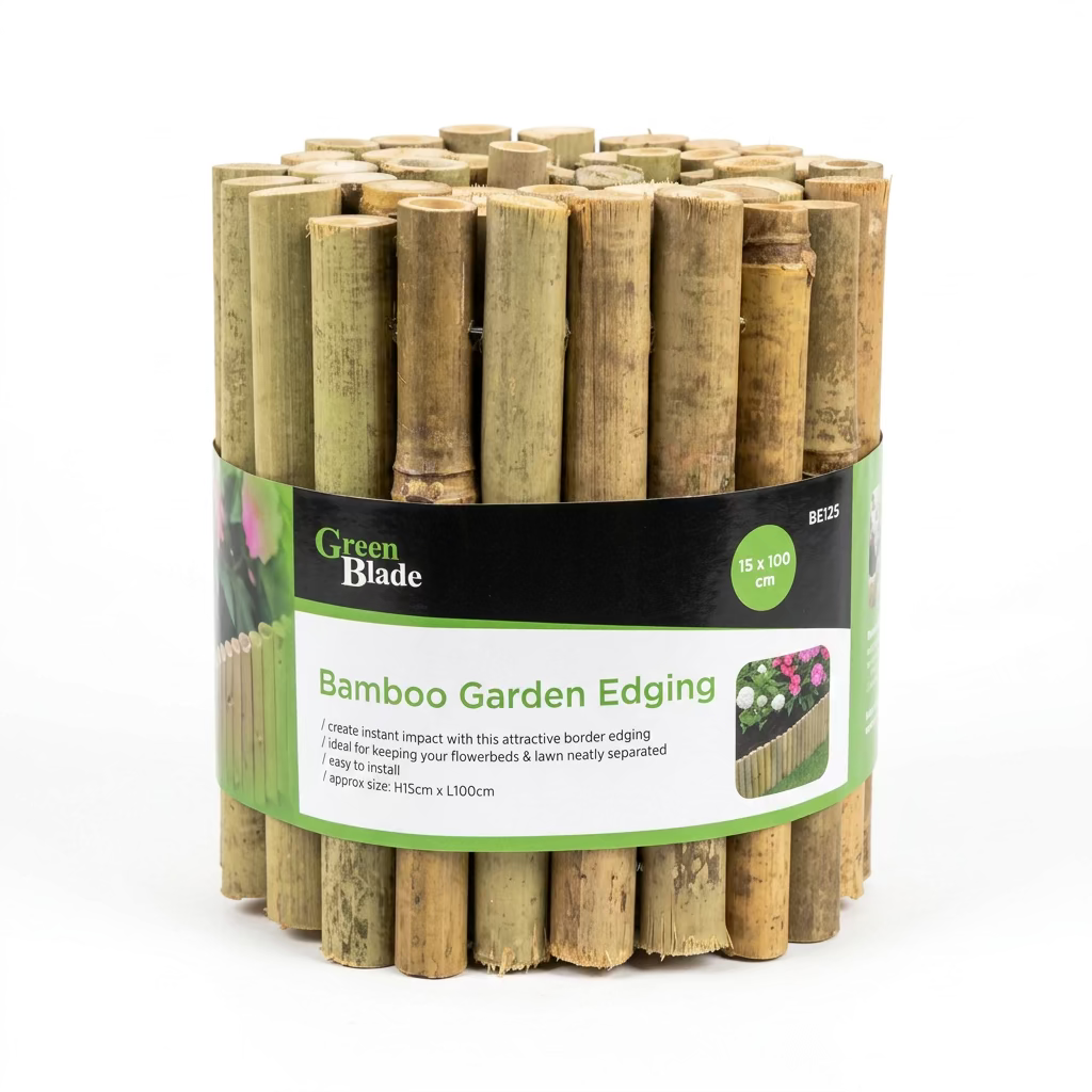 GREEN BLADE BAMBOO GARDEN EDGING 15x100cm