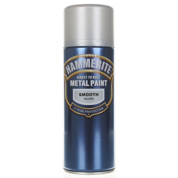 Peinture métal HAMMERITE effet lisse argent 400ml