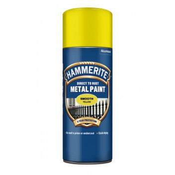 HAMMERITE METAL PAINT SMOOTH YELLOW 400ml