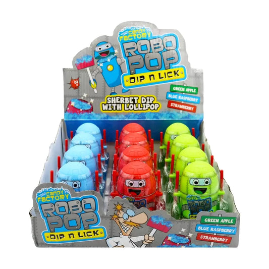 The Crazy Candy Factory - Robo Pop Dip 'n' Lick Lollipop Dipper 40g