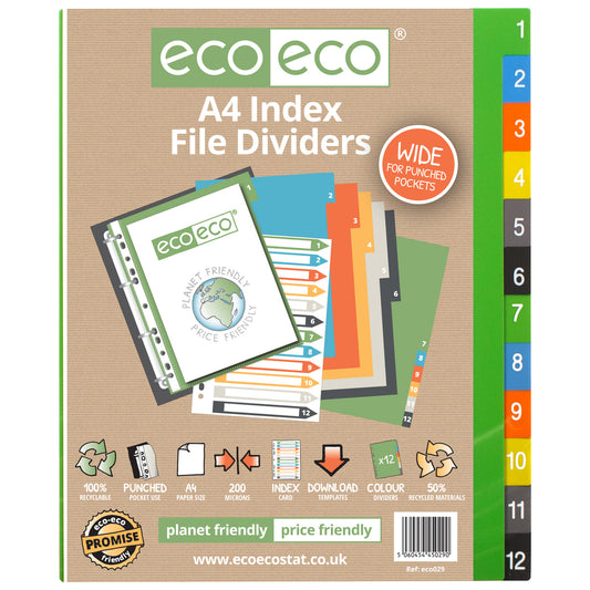 ECO-ECO A4 INDEX FILE DIVIDER
