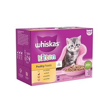 WHISKAS KITTEN POULTRY FEASTS IN JELLY 1.02kg