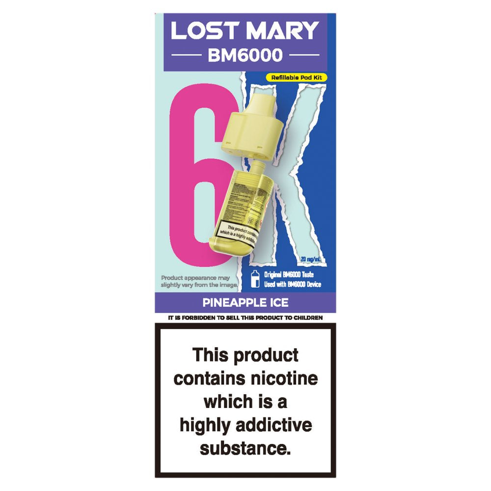 Lost Mary BM6000 Pineapple Ice Refillable Pod Kit 20mg/ml