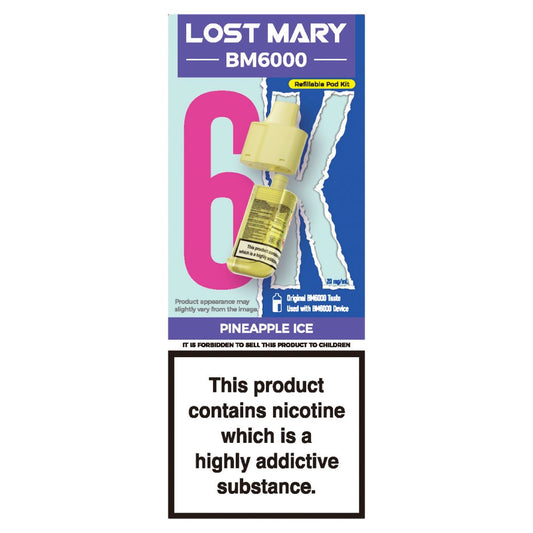 Lost Mary BM6000 Pineapple Ice Refillable Pod Kit 20mg/ml