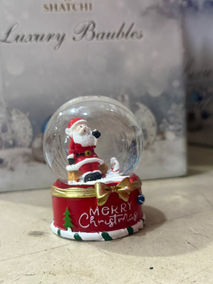FESTIVE MAGIC SANTA SLEIGH WATERBALL 65mm