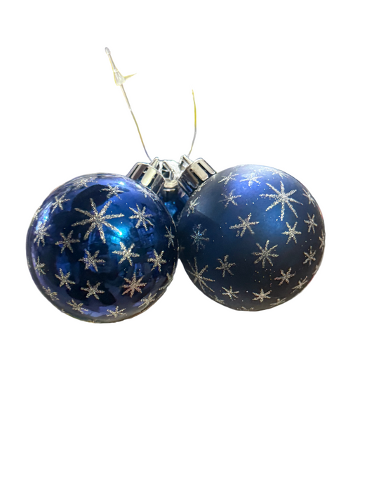 PREMIER BAUBLES MIDNIGHT BLUE CLUSTER 60mm 3pc