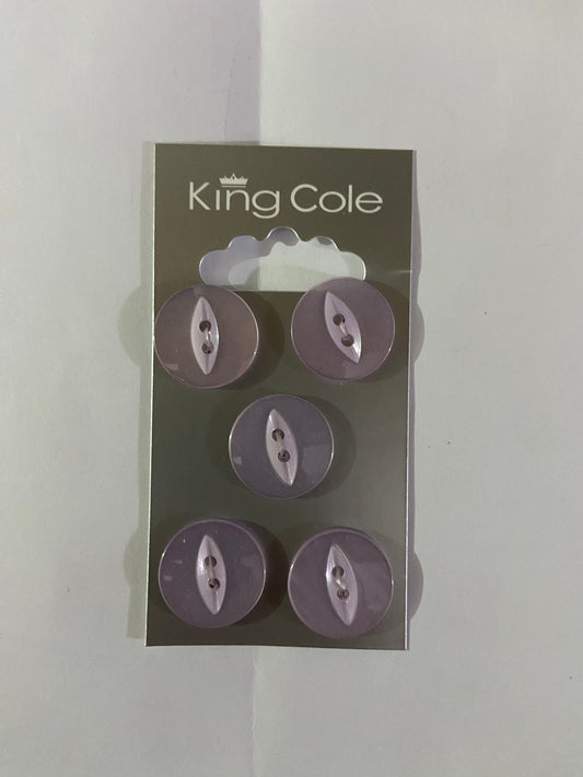 FISH-EYE BUTTONS PURPLE  X5