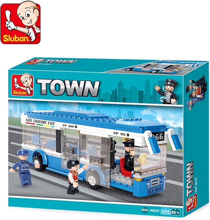 Sluban Bus Building Bricks Set, Blau