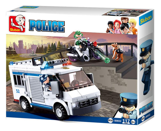 Sluban Police Construction 117pcs 29 x 24 cm, Multicolour