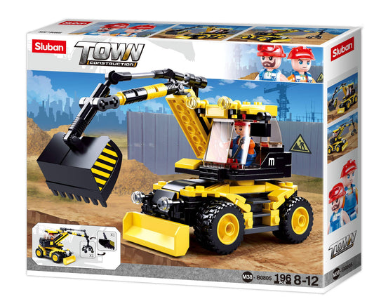 Sluban Town - Excavator 2 into1 196 Pieces