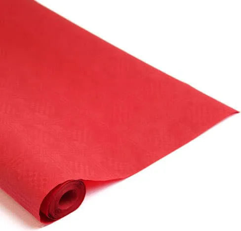 ESSENTIAL DAMASK BANQUET ROLL RED 8m x 1.18m
