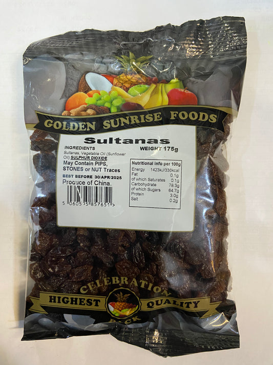 GOLDEN SUNRISE FOODS RAISINS SECS 175g
