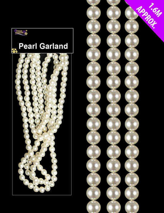 PEARL BEAD CHAIN GARLAND CHRISTMAS WEDDING PARTY DECORATION 1.6 METER