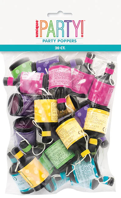 PARTY POPPERS 20 CT.