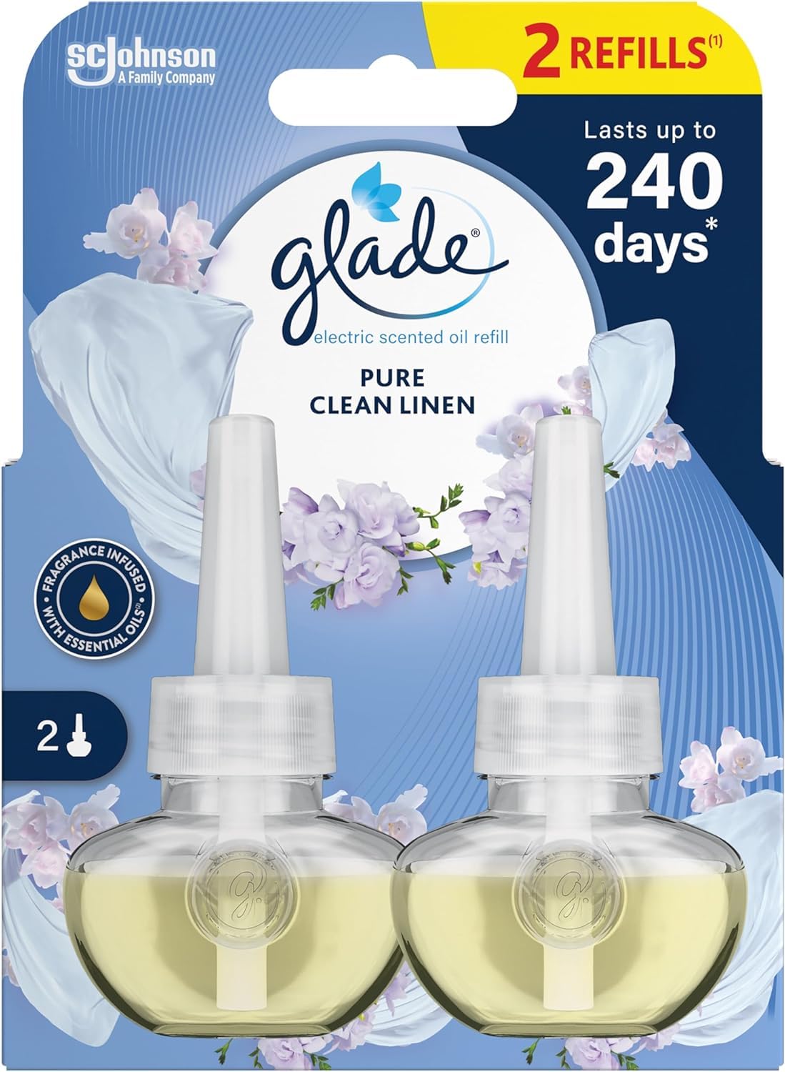 GLADE ELECTRIC SCENTED OIL REFILL PURE CLEAN LINEN 40ml