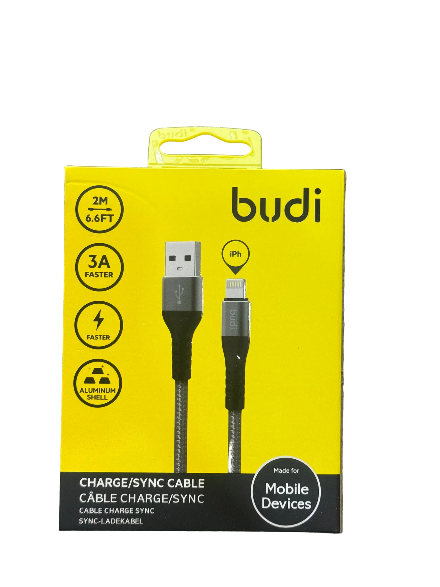 BUDI CHARGE/SYNC CABLE 2m