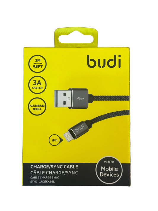 CÂBLE DE CHARGE/SYNCHRONISATION BUDI 3m