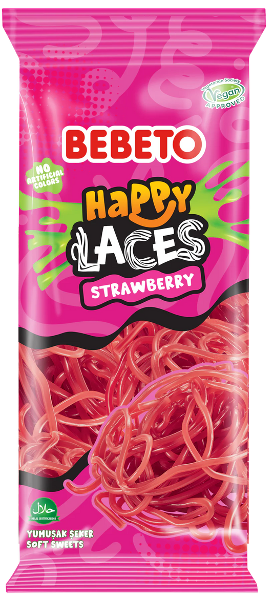 BEBETO HAPPY LACES FRAISE 140g
