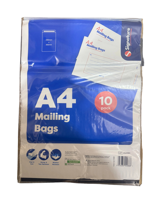 A4 MAILING BAGS 10pck