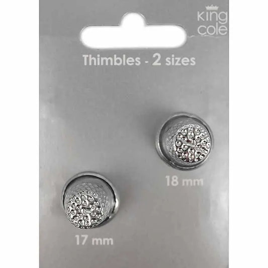 DÉS À COUDRE KING COLE 2 tailles 17 mm, 18 mm