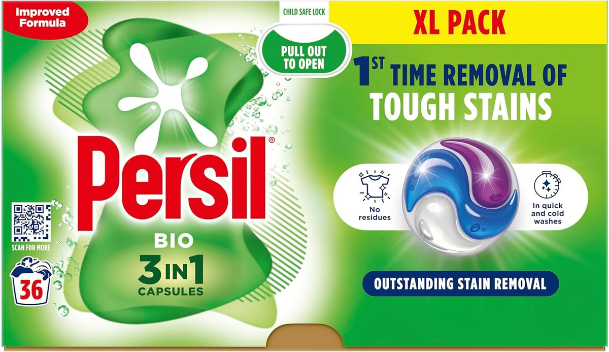 PERSIL BIO 3 in 1 CAPSULES XL PACK OUTSTANDING STAINE REMOVER