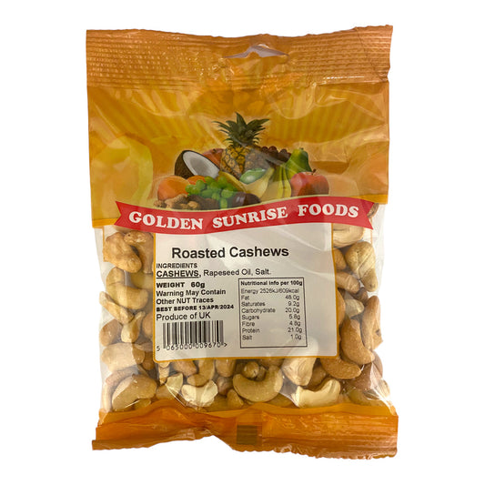 NOIX DE CAJOU GRILLÉES GOLDEN SUNRISE FOODS 60g