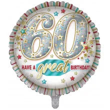BALLON DECORATIF GENERIQUE 18 POUCES 60 ANS