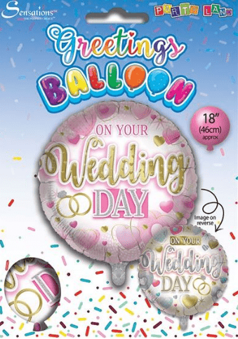 18in WEDDING DAY FOIL BALLOON