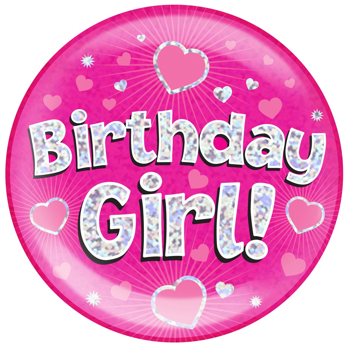 Grand badge rose 6 ans FILLE