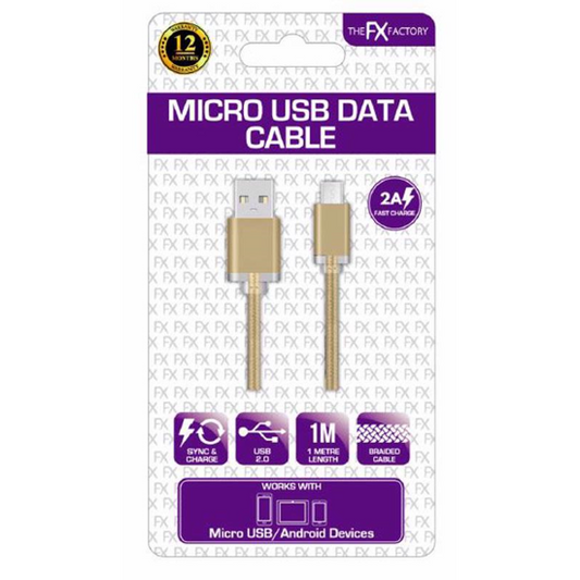 CÂBLE DE DONNÉES MICRO USB FX ARGENT