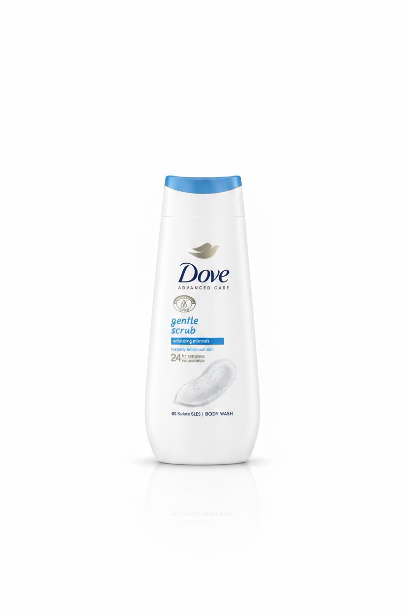 DOVE GENTLE EXFOLIATING SCRUB BODY WASH 225ml